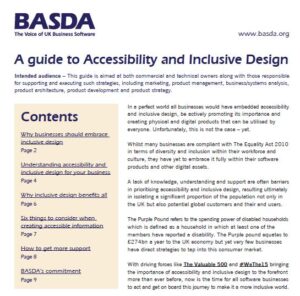 Front page of Accessibility & Inclusive Design Guide