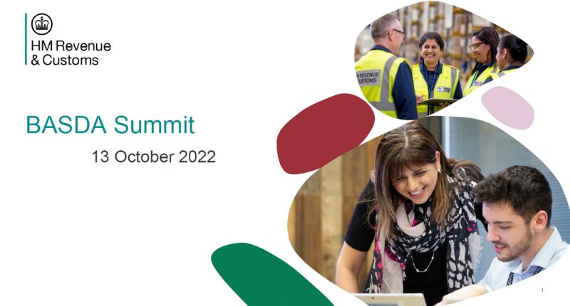Keynote presentation - Angela MacDonald CBE front page of HMRC presentation
